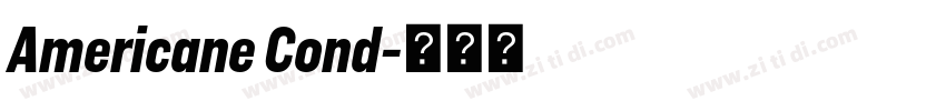 Americane Cond字体转换